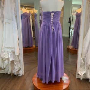 Strapless sweetheart bridesmaid dress